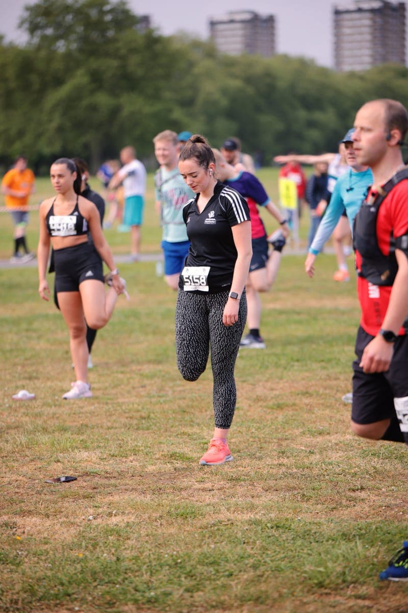 A runner warming up before a RunThrough event