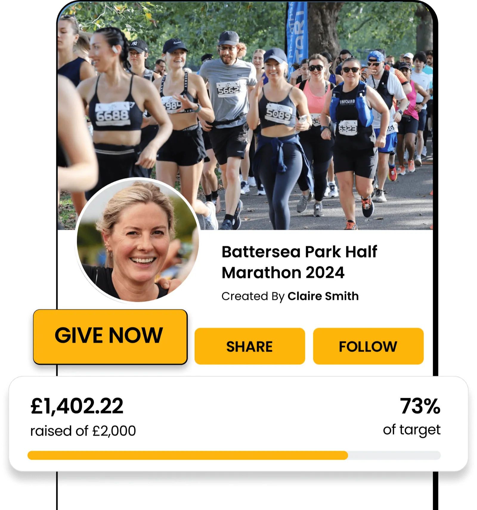 Share your fundraising page